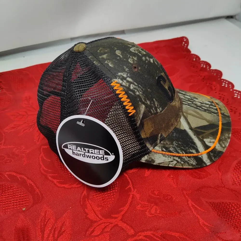 CAT Caterpillar Trucker Hat Digital Realtree CAMO Men's Adjustable Mesh NWT